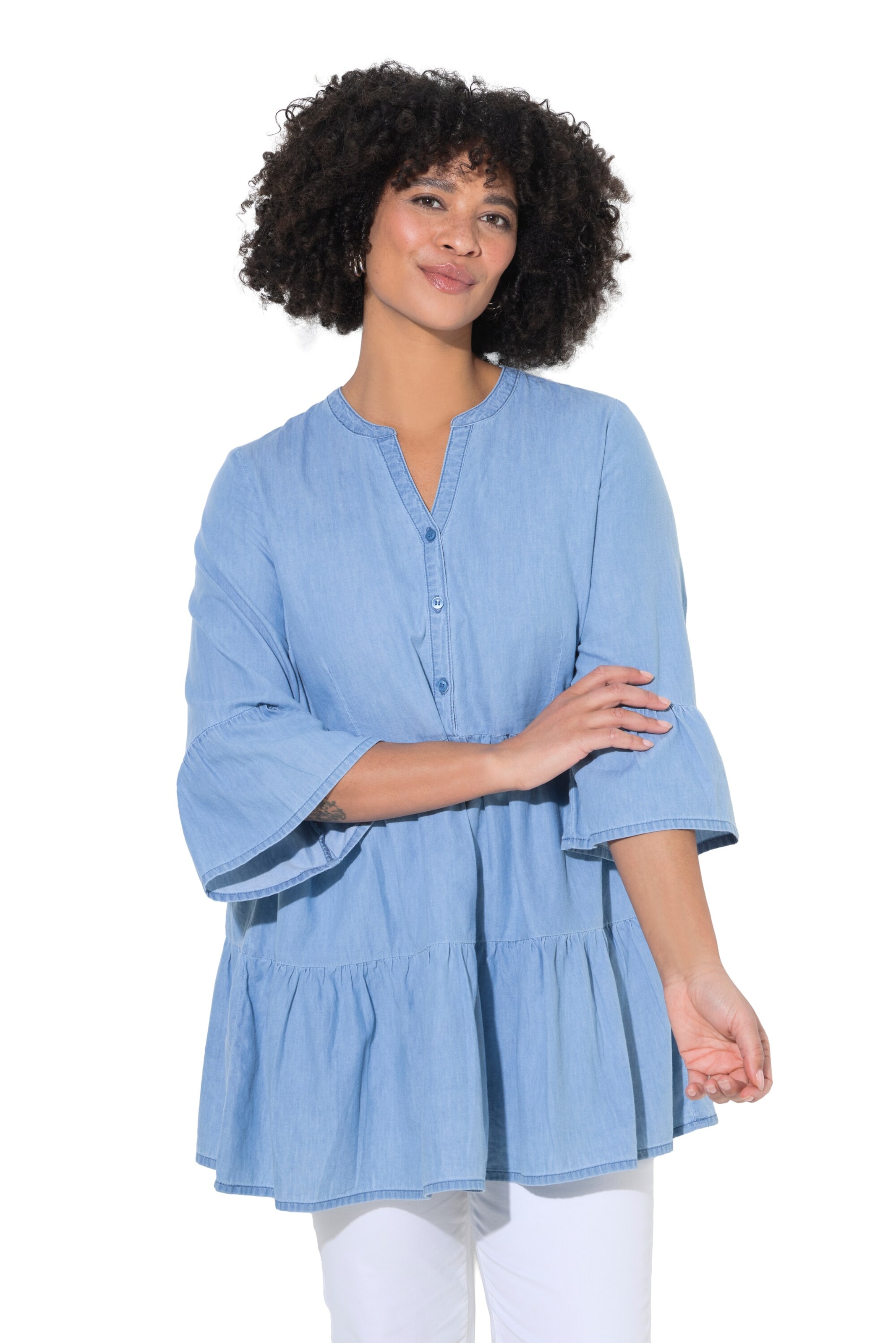 Angel of Style Blouse in Blauw: voorkant