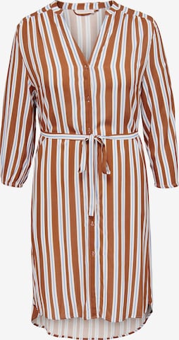 ONLY Carmakoma Shirt dress in Brown: front