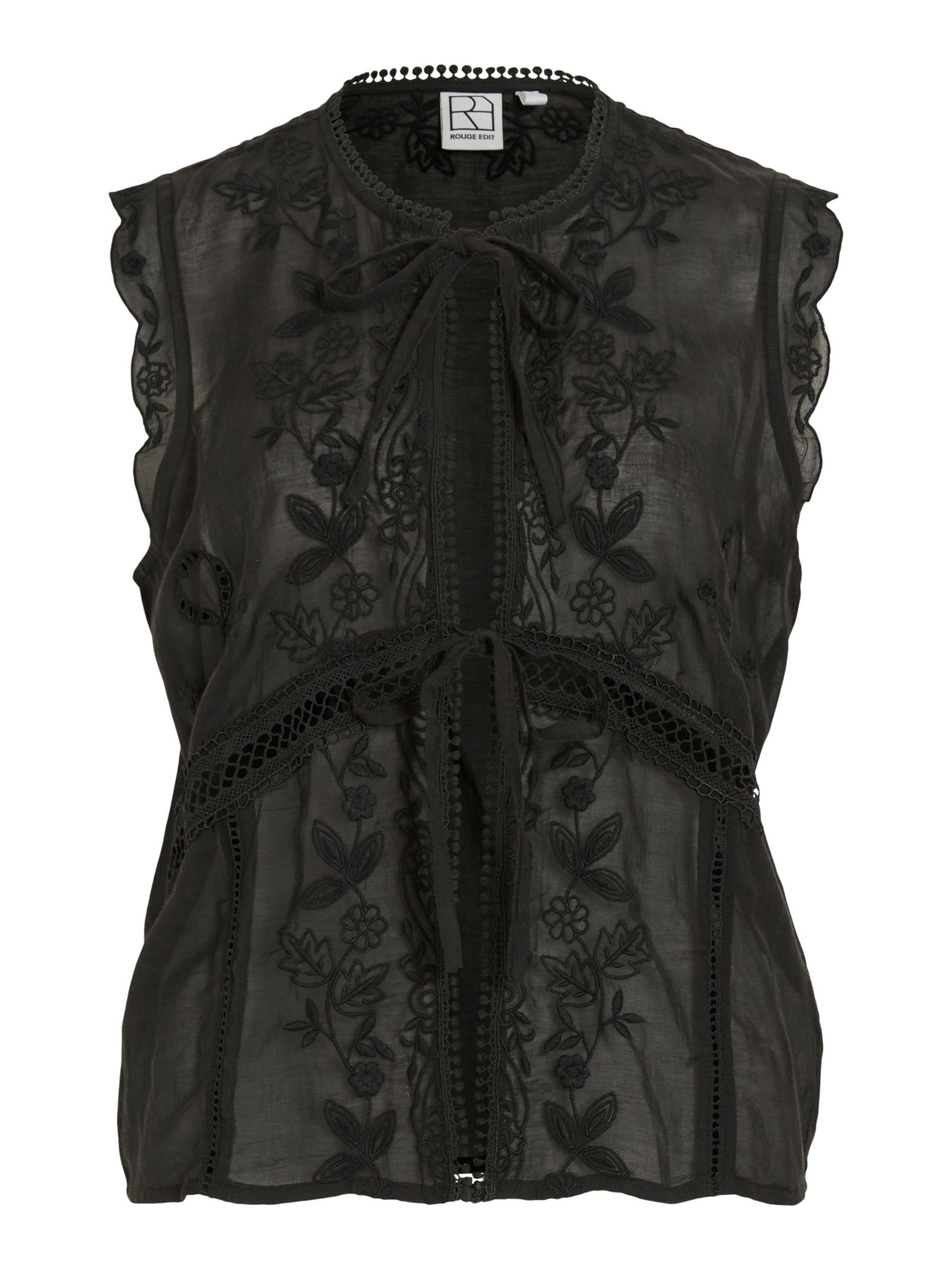 ROUGE EDIT Overdel 'Ivy' i sort: forside