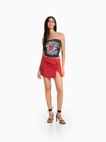 Jupe Bershka en rouge