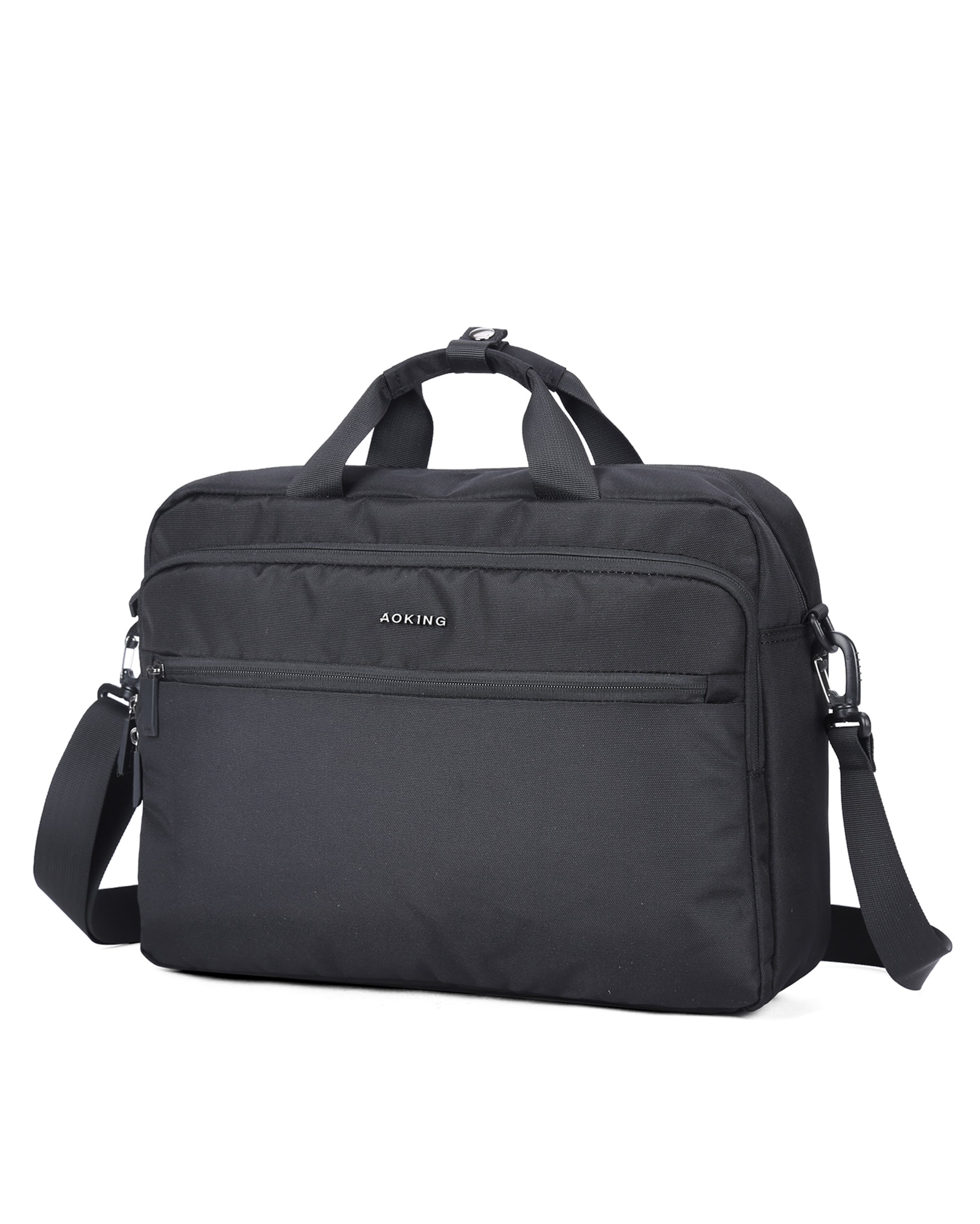 Aoking Briefcase in Black: front