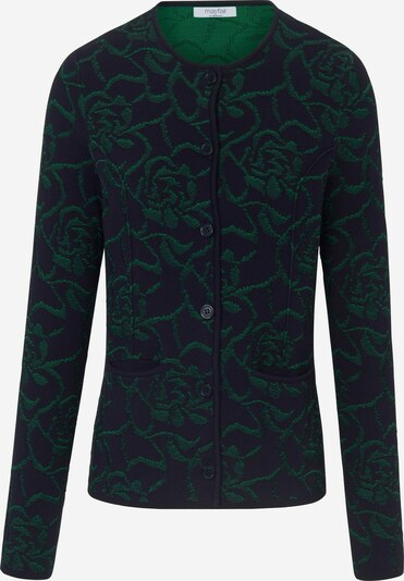 mayfair BY PETER HAHN Strickjacke in dunkelgrün / schwarz, Produktansicht