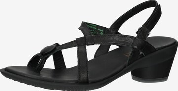 THINK! Strap Sandals in Black: front