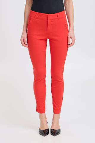 b.young - Slimfit Calças 'Dixi' em vermelho: frente