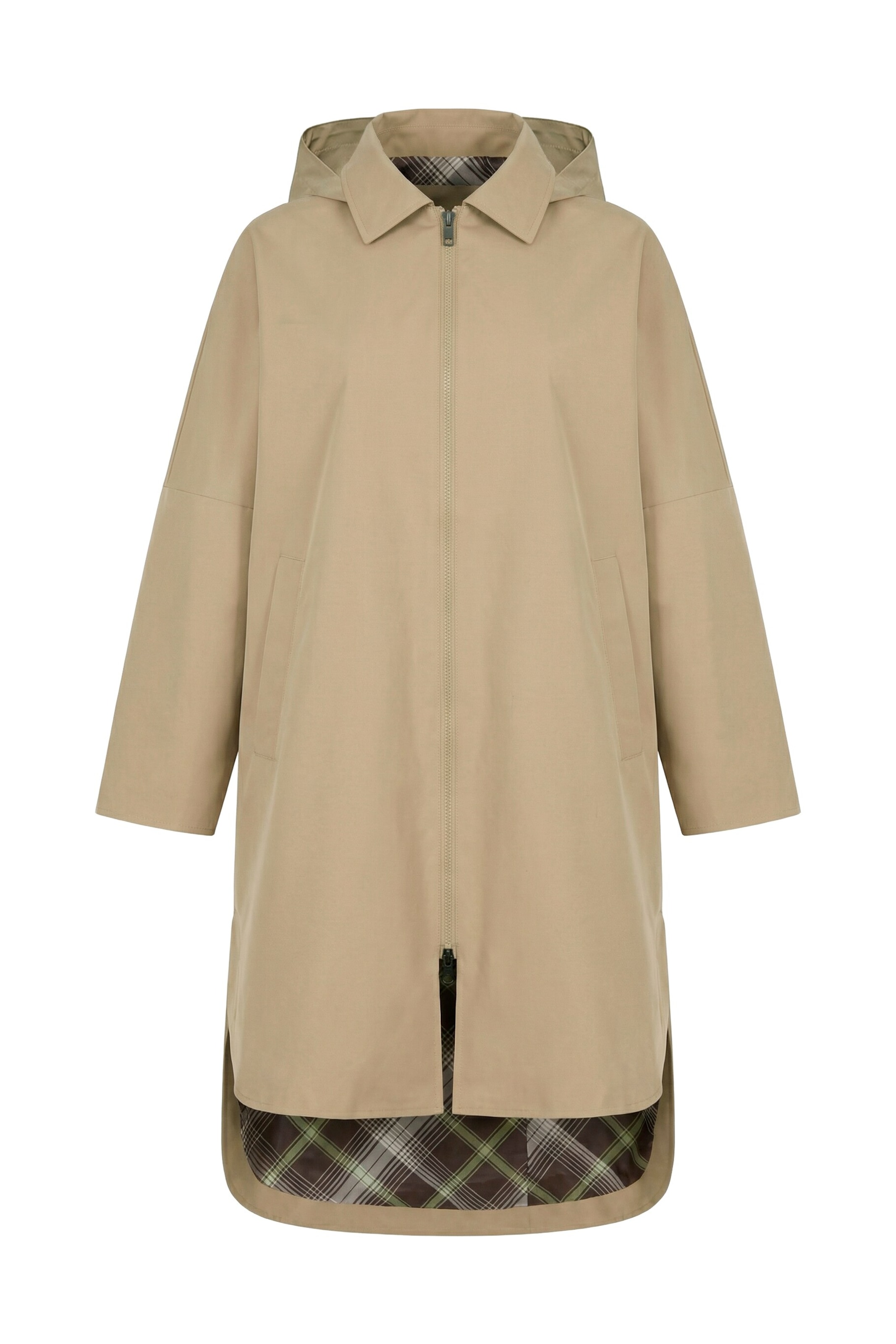 Ulla Popken Between-seasons coat in Beige