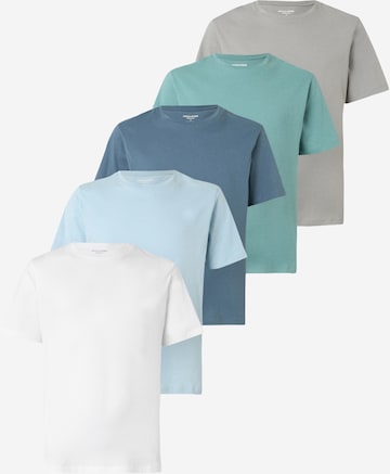 T-Shirt 'Essentials' JACK & JONES en bleu : devant