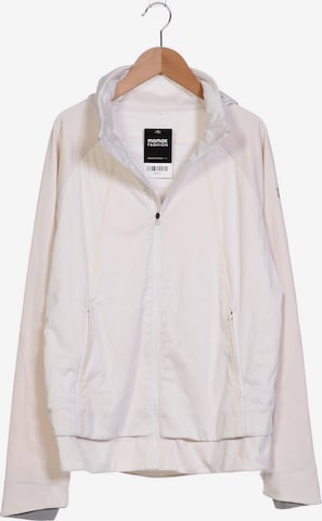 UNDER ARMOUR Sweatshirt & Zip-Up Hoodie in L in White: front