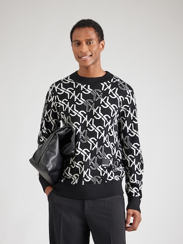 KARL LAGERFELD JEANS Πουλόβερ σε μαύρο: μπροστά