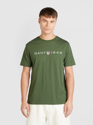 GANT Koszulka w kolorze zielony: przód