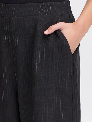 ICHI Wide leg Broek 'IXremi' in Zwart