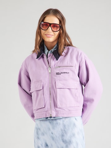 Veste mi-saison KARL LAGERFELD JEANS en violet : devant