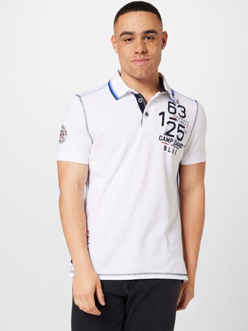 CAMP DAVID Poloshirt 'Laser Sailing' in Weiß: Vorderseite