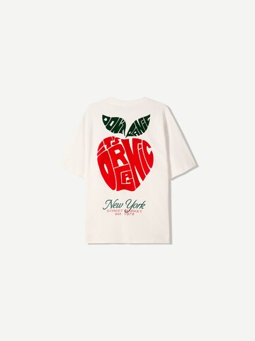 T-Shirt Bershka en blanc