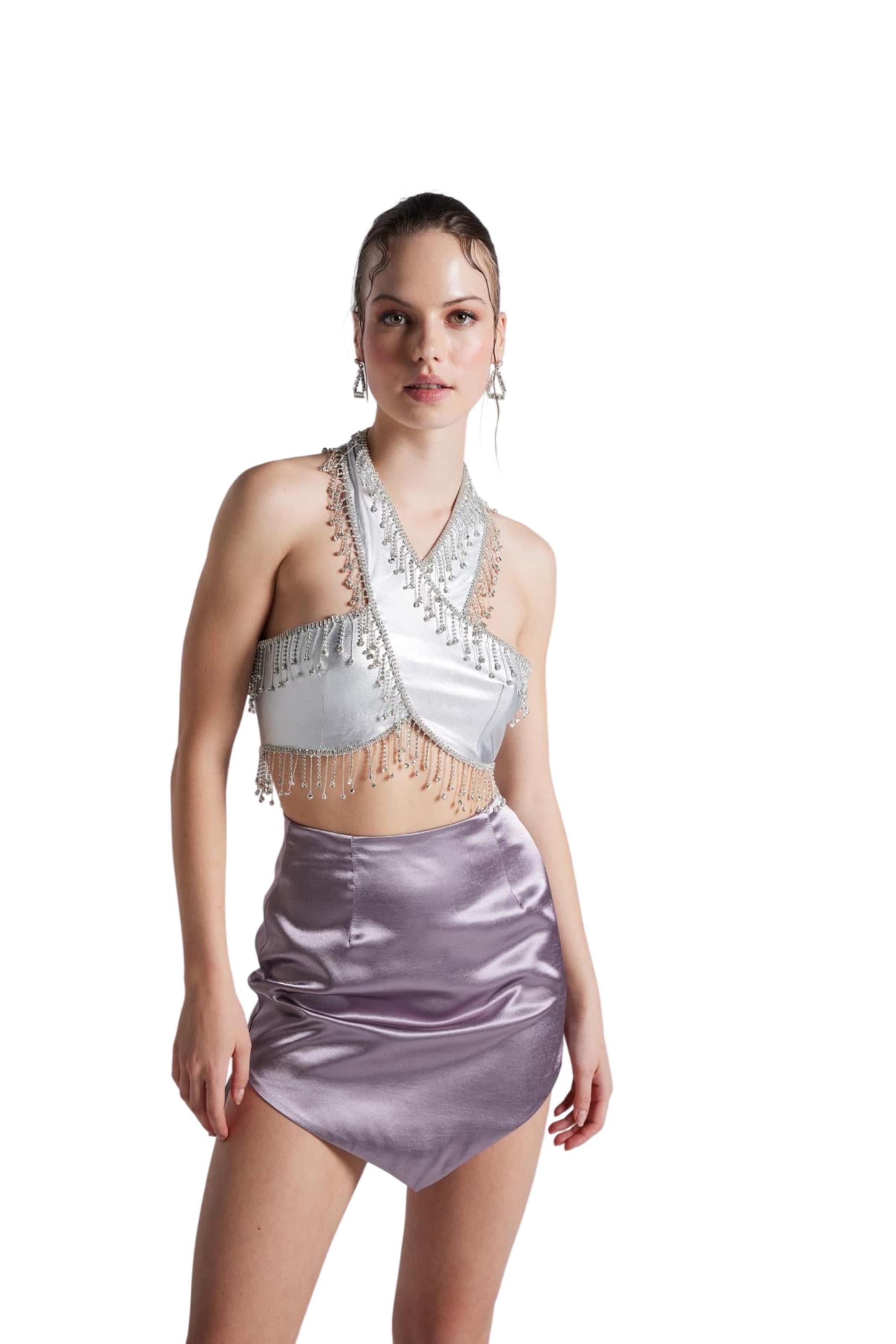 HOLLY LOLLY Top in Grey: front