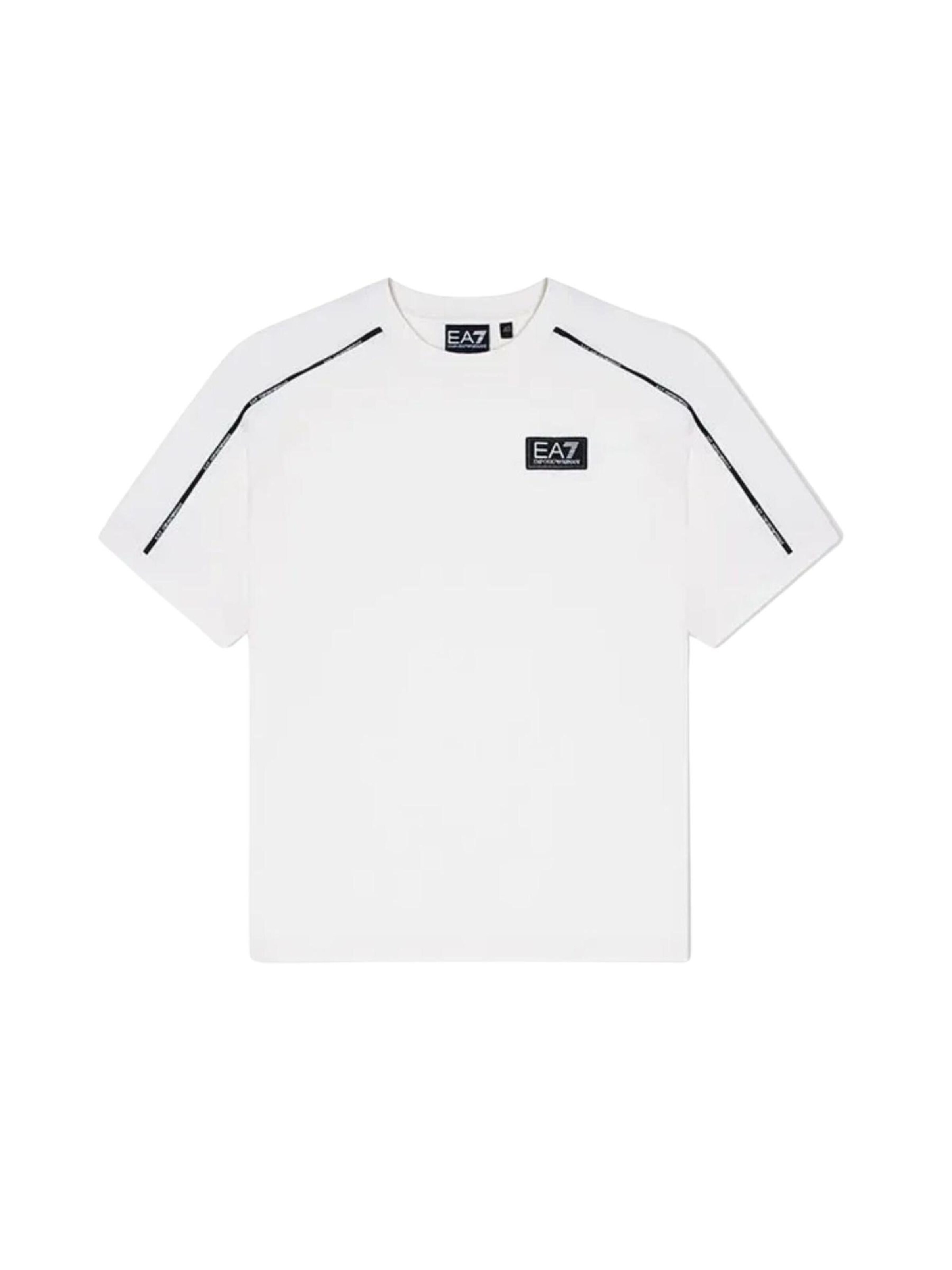 Maglietta di EA7 Emporio Armani in bianco: frontale