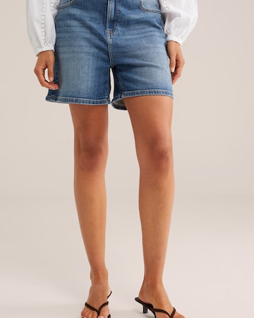 WE Fashion Regular Farkut värissä sininen