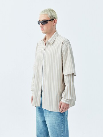 VAMOS CLO Comfort fit Overhemd 'Seabrook' in Beige