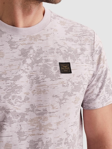 PME Legend Shirt 'PME LEGEND - T-shirt in slub cotton with allover print' in Roze