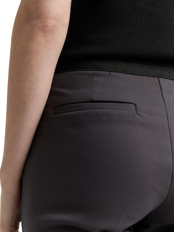TOM TAILOR Slimfit Broek 'Mia' in Grijs