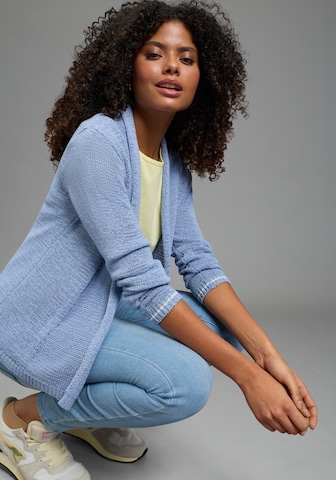 LAURA SCOTT Knit Cardigan in Blue