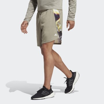 ADIDAS PERFORMANCE Regular Workout Pants 'Designed for Movement' in Green: front