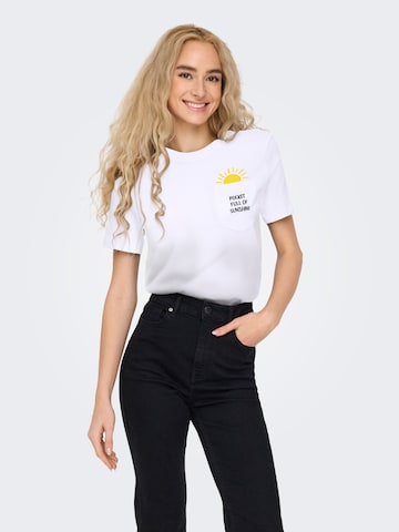 ONLY Koszulka 'ONLPOLLY' w kolorze biały: przód