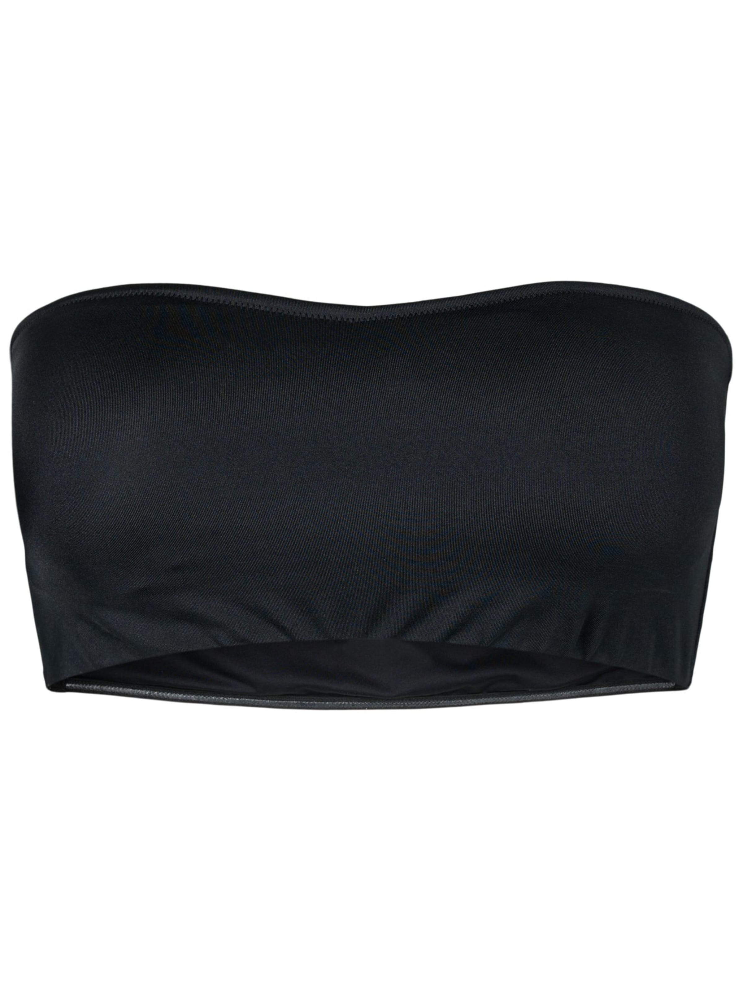 Swim by Zizzi Бандо Верх бикини 'SENYA' в Черный: спереди