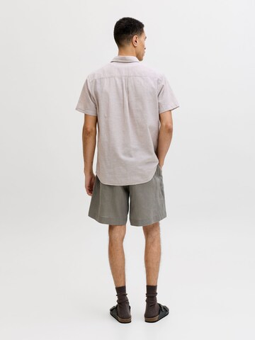 JACK & JONES Wide Leg Lærredsbukser 'JPSTBill JJLawrence' i grøn