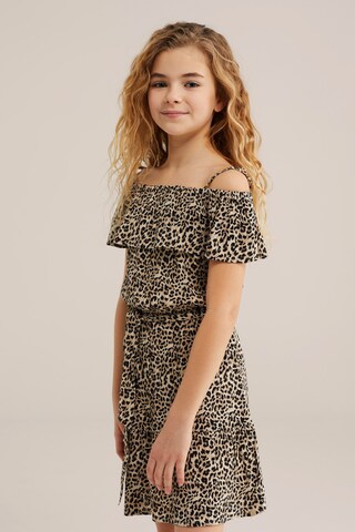 WE Fashion Платье в Коричневый: спереди