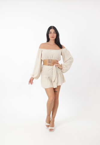 Gonna di Elara in beige: frontale