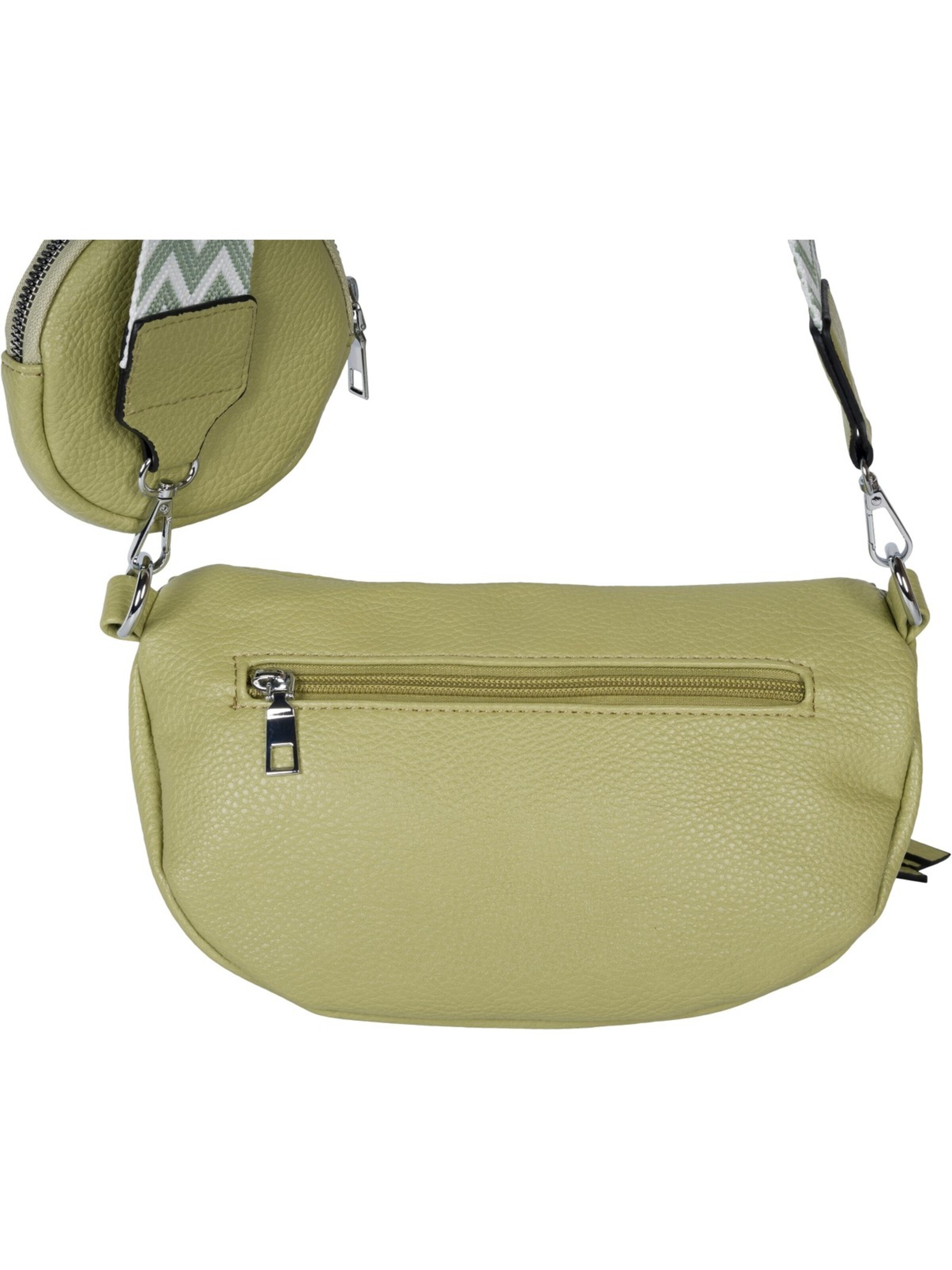 styleBREAKER Crossbody bag '2-Teiliges Set Halbmond Crossbody Bag' in Green