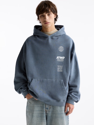 Sweat-shirt Pull&Bear en bleu : devant