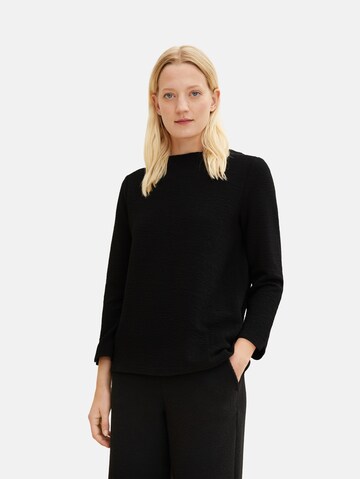 TOM TAILOR Sweatshirt in Schwarz