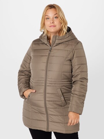 Vero Moda Curve Between-Season Jacket 'Simo' in Brown: front