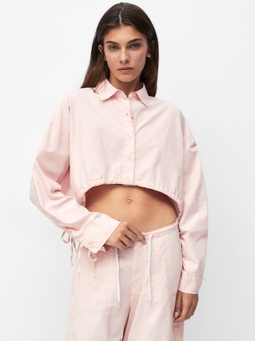 Chemisier Pull&Bear en rose : devant