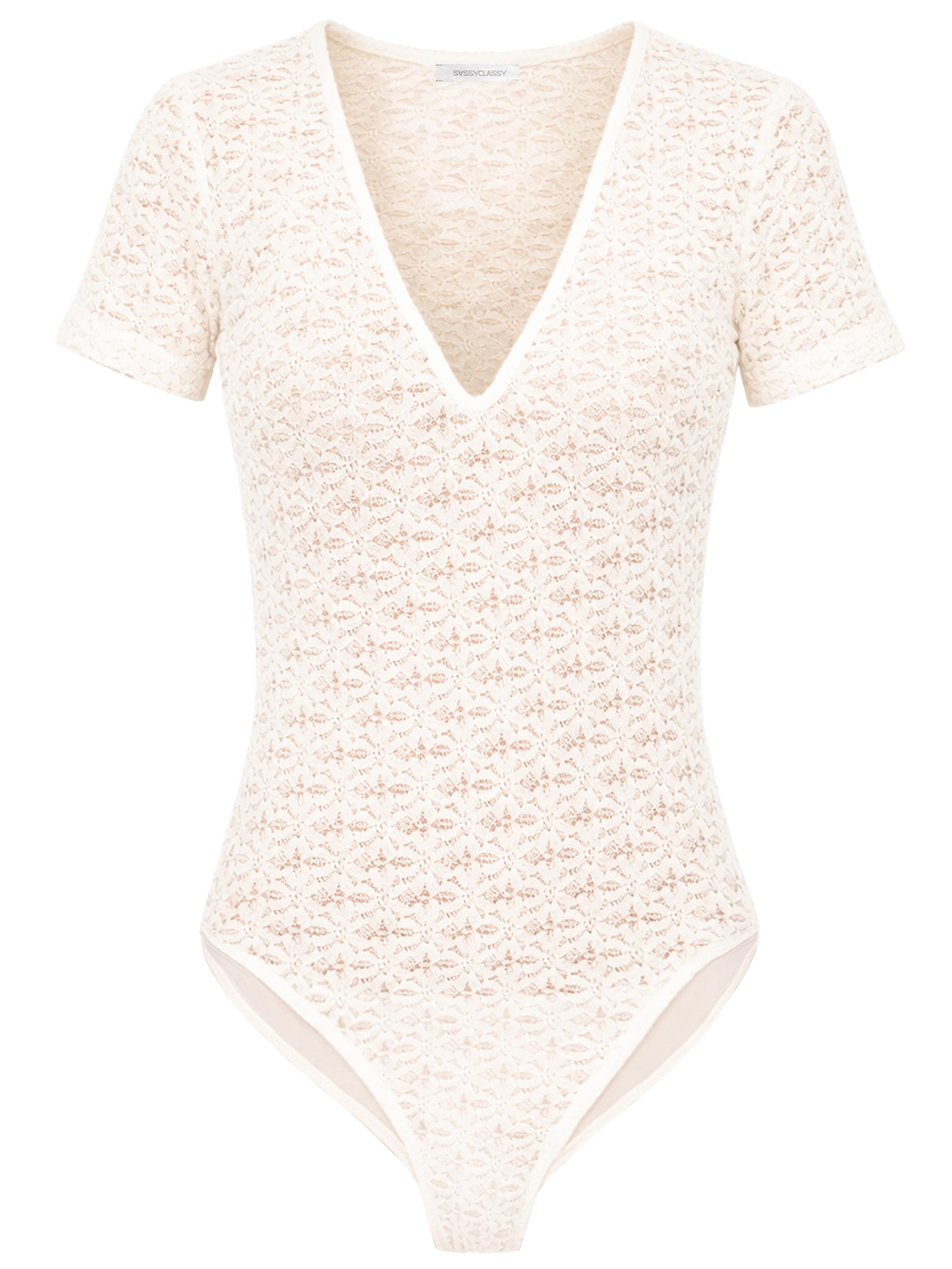 SASSYCLASSY Shirtbody‌‌‌‌‌‌ in Weiß: Vorderseite