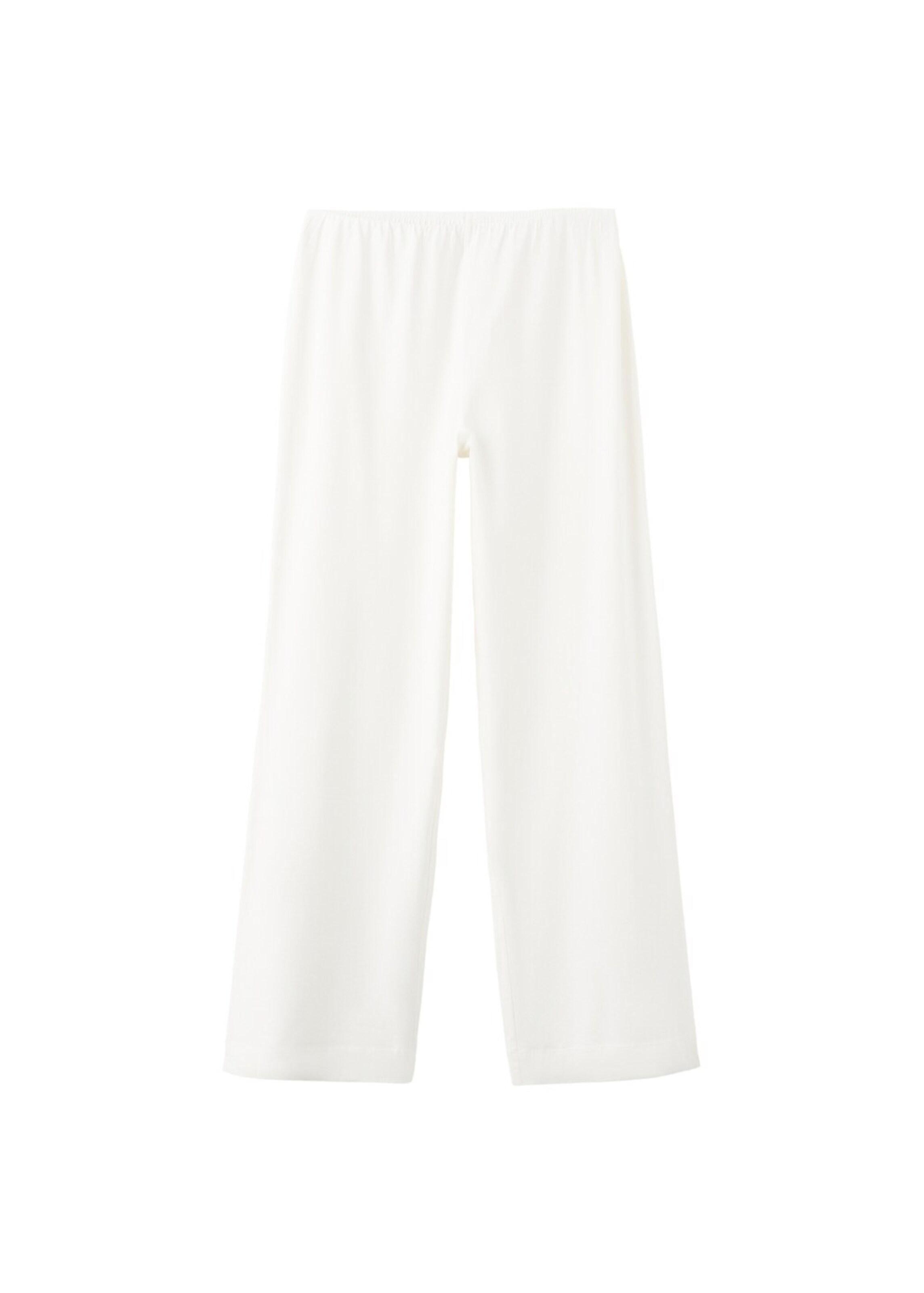 MANGO Pyjamahose 'Kiki' in Weiß: Vorderseite