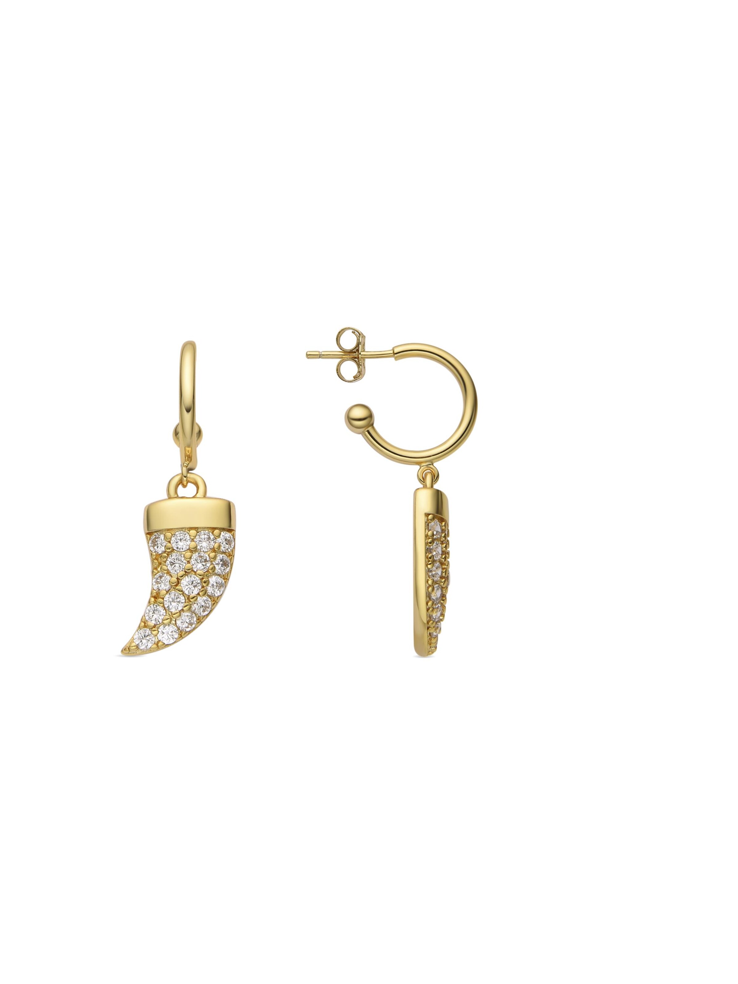 Luxenter - Brincos 'Dek' em ouro: frente