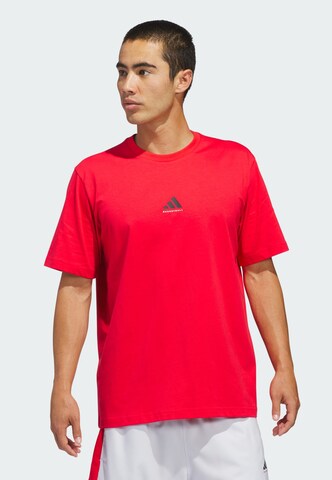 ADIDAS PERFORMANCE Performance shirt 'Basketball Graphic' in Red: front