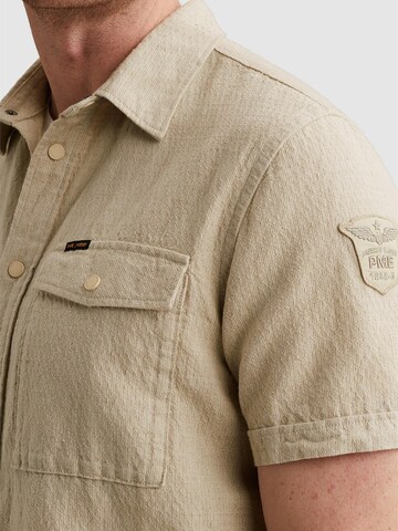 Coupe regular Chemise 'Shirt with short sleeves in cotton/linen' PME Legend en vert
