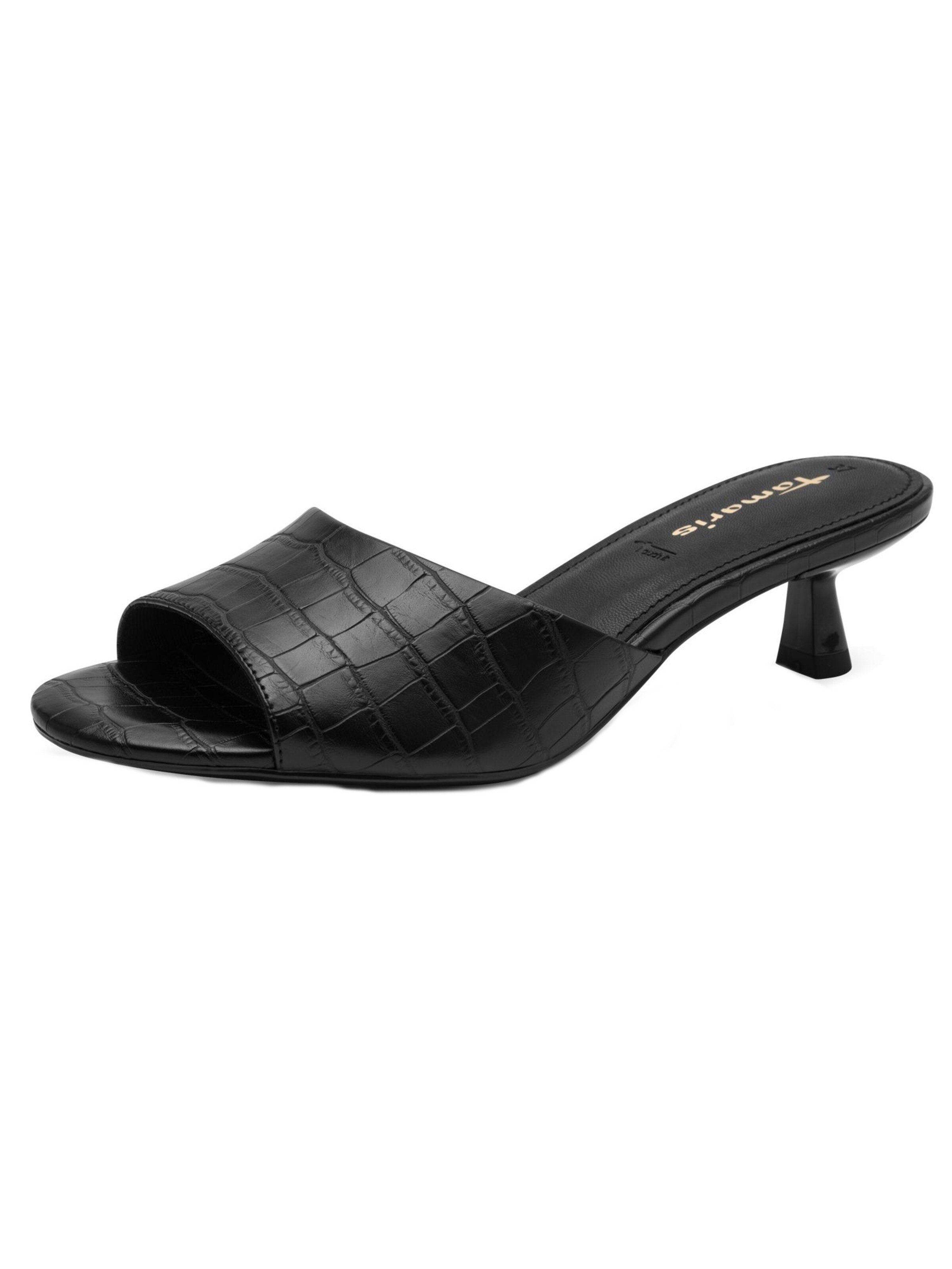 Mule Tamaris en noir : devant