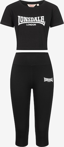 LONSDALE Treenipuku 'Ixworth' värissä musta: etupuoli