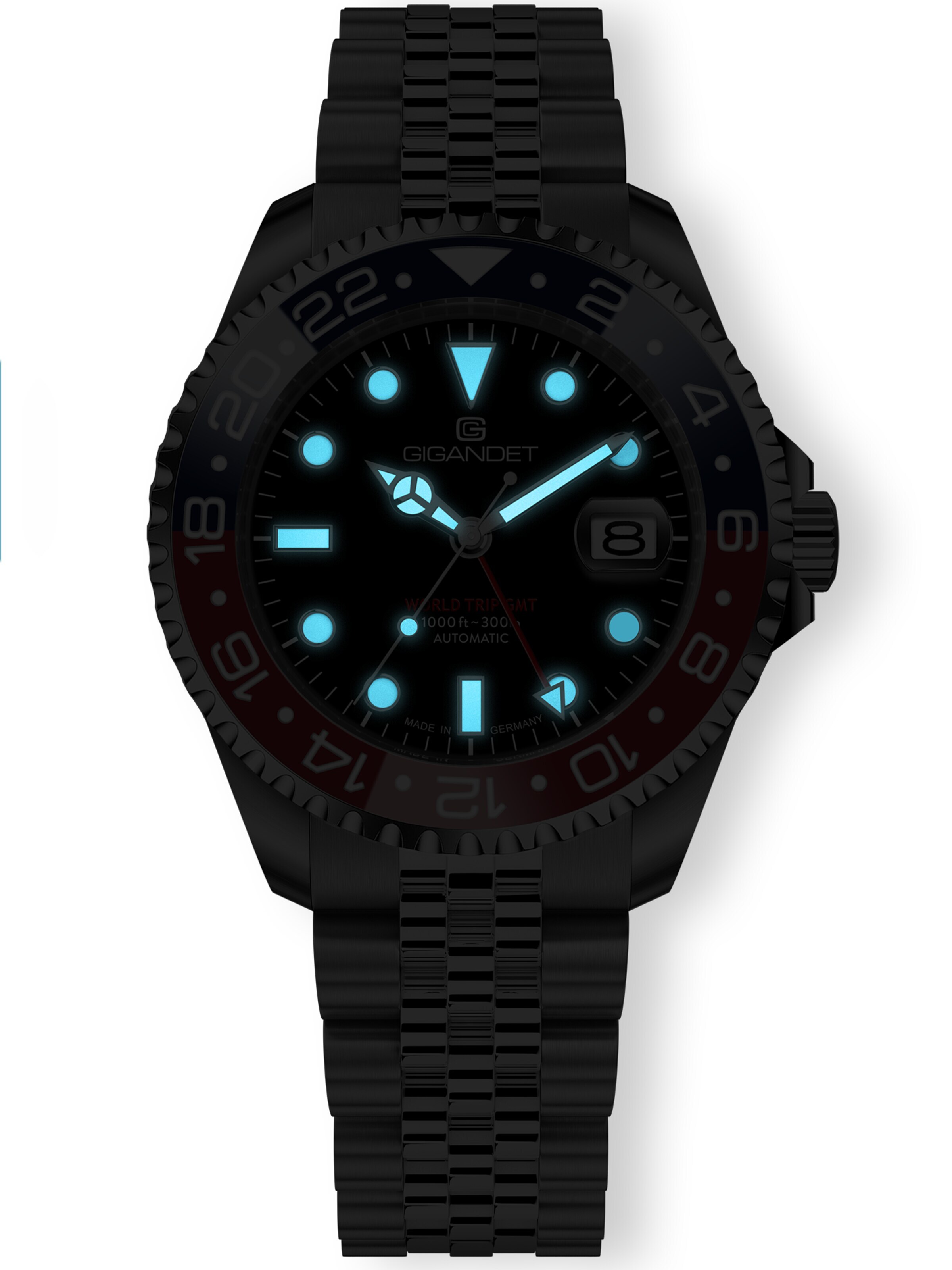Gigandet Analoguhr 'WORLD TRIP GMT CERAMIC'‌‌‌‌‌‌‌‌ in Silber