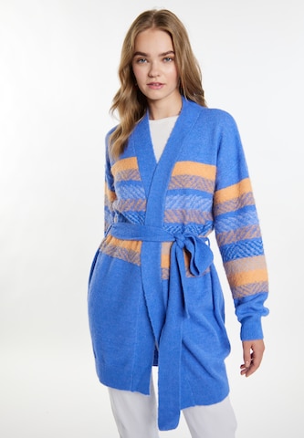 IZIA Gebreid vest in Blauw: voorkant