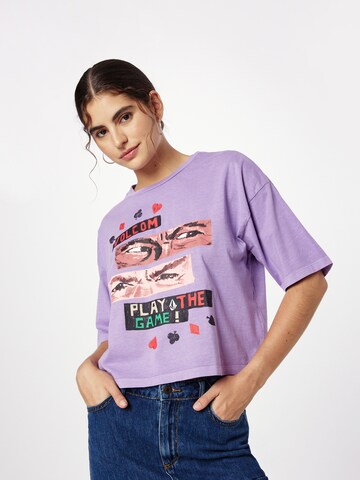 Volcom T-Shirt 'PLAY THE' in Lila: predná strana