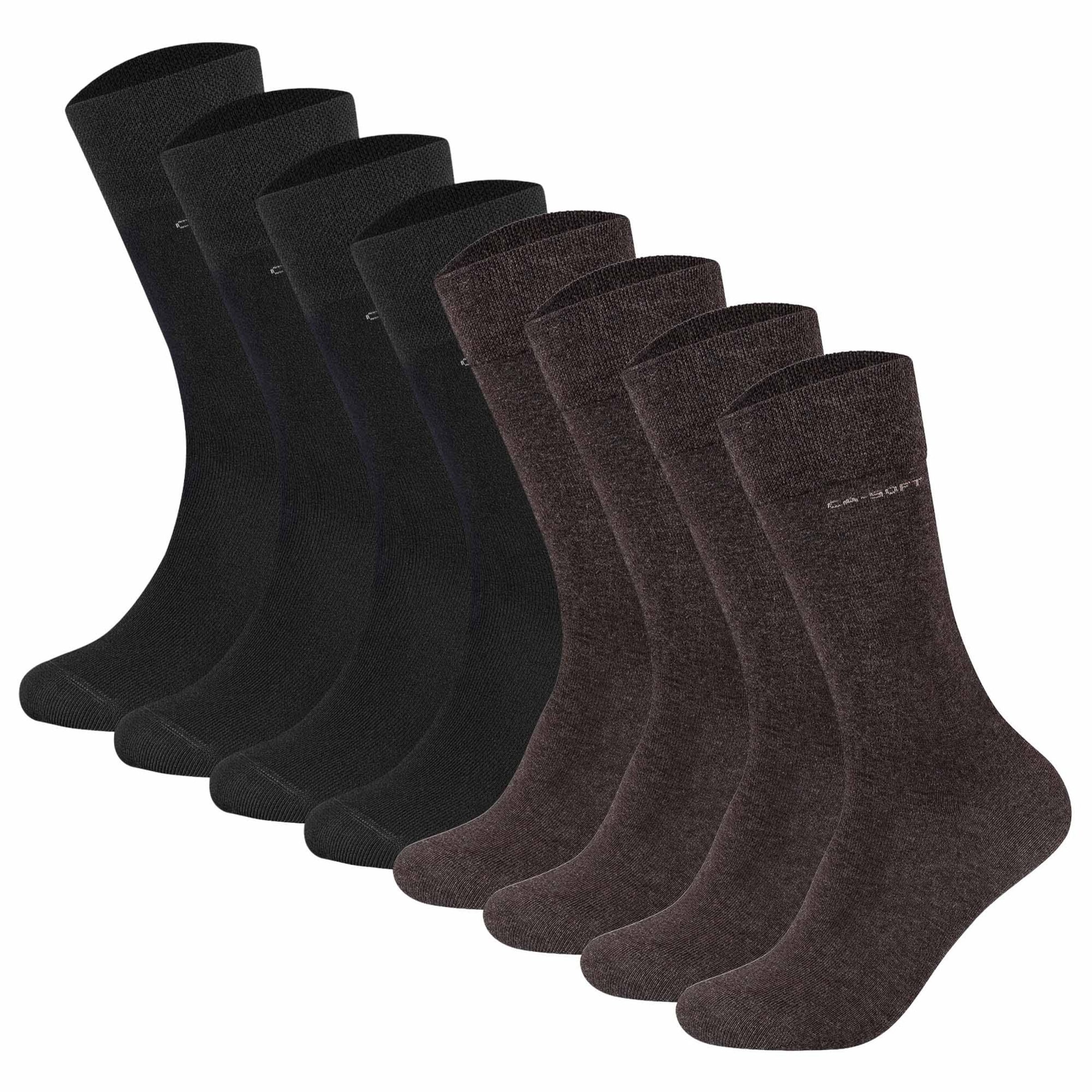 camano Socken in Schwarz: Vorderseite