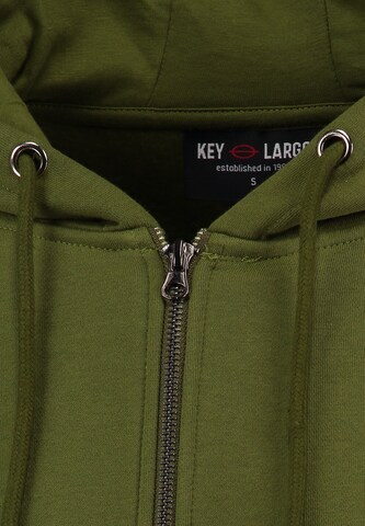 Key Largo Sweatvest 'CONFIDENCE' in Groen