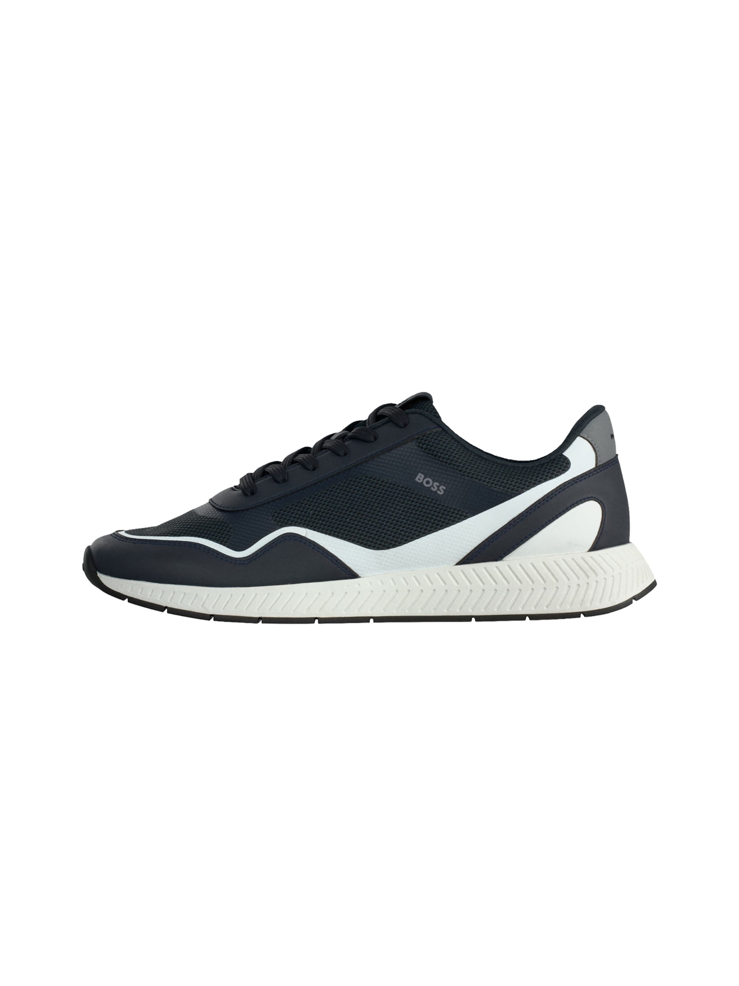 Baskets basses 'Titanium_Runn' BOSS en bleu : devant