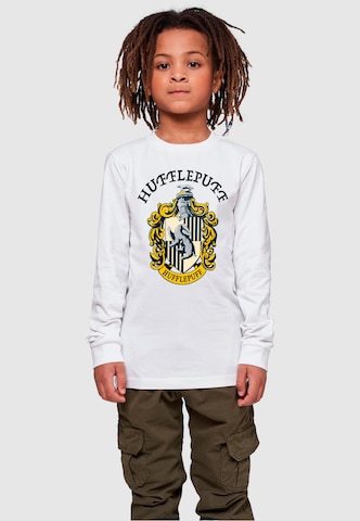 ABSOLUTE CULT Shirt 'Harry Potter - Hufflepuff Crest' in White: front