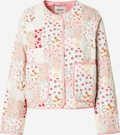 ONLY Prijelazna jakna u limun žuta / roza / tamno crvena / prljavo bijela, Pregled proizvoda